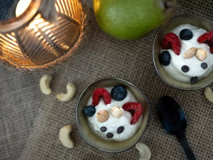 Crème de cajou et poires : on se lève du bon pied