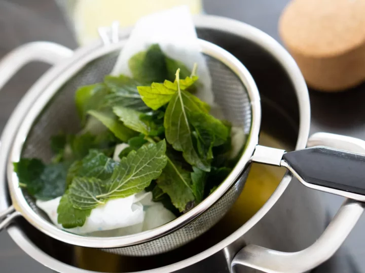 Eau détox mélisse, menthe et citrons