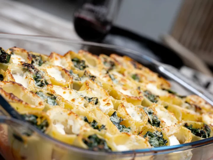 Paccheri à la saucisse italienne crème de gorgonzola et épinards