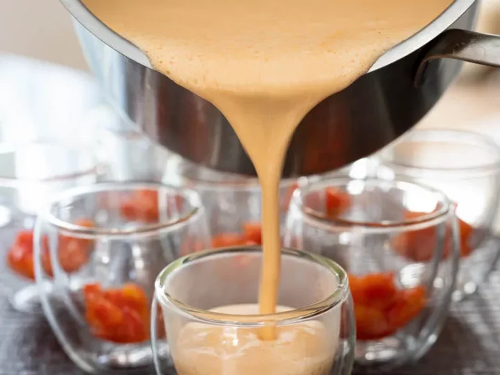 Panna cotta aux poivrons rouges, crumble de chorizo — photo 12