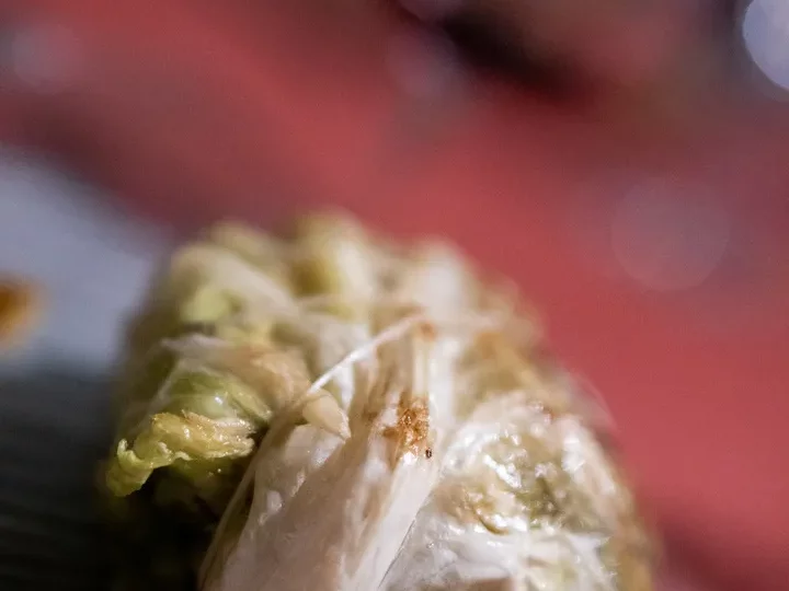 Pannequets de chou vert au foie gras