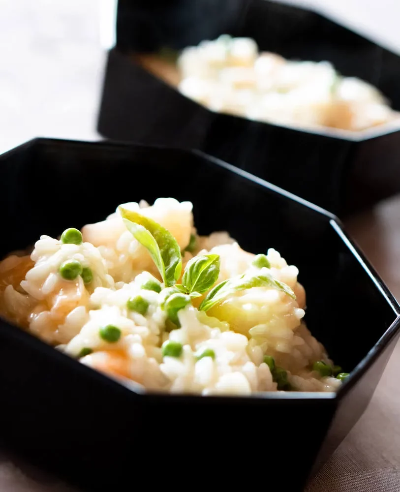 Risotto crémeux aux scampis