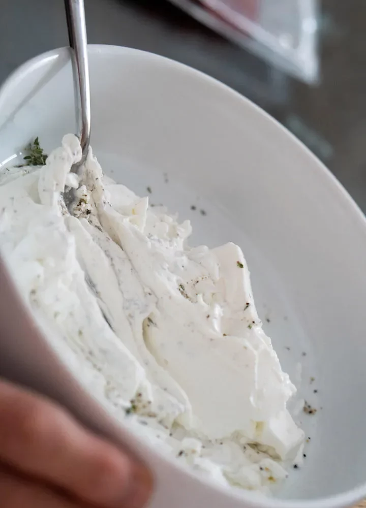 Roulades d'aubergines au chèvre et jambon italien